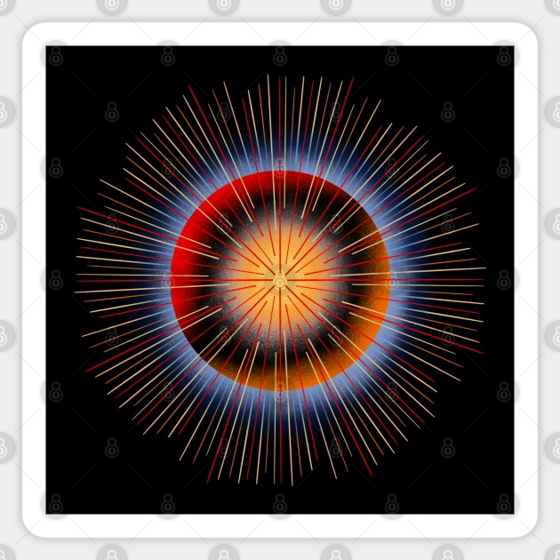 Abstract glowing star Sticker by DaveDanchuk